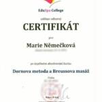 Certifikát Dornova metoda Breussova masáž | MasazeStudioPraha.cz