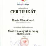 Certifikát Masáž lávovými kameny | MasazeStudioPraha.cz