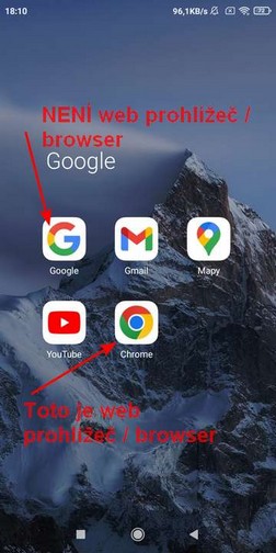 Vyberte spravně web prohlížeč