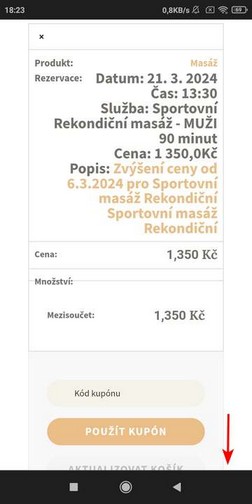 Krok 4 - Rekapitulace objednávky